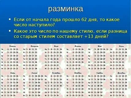 Какая сегодня дата день месяц