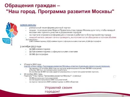 Программы развития москвы