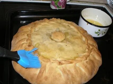 Блюдо картошка с мясом в тесте