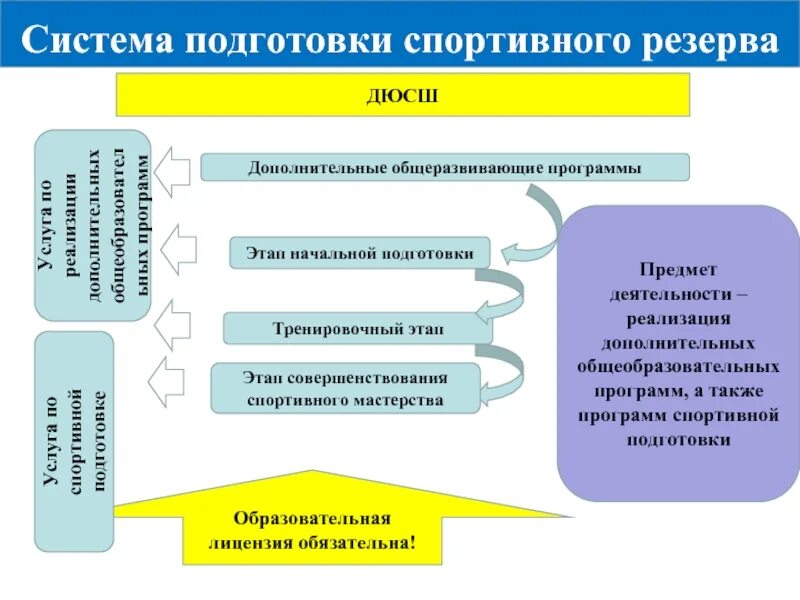 Дополнительные программы подготовки. Структура системы спортивной подготовки. структура подготовки спортивного резерва. уровень спортивной подготовки. совершенствование системы подготовки спортивного резерва.