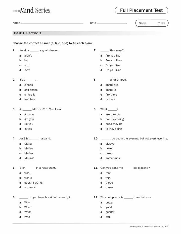 Beginner test. English grammar placement test ответы. тест english placement test. english placement test ответы. английский short test.