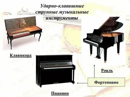 Название всех струнных клавишных инструментов