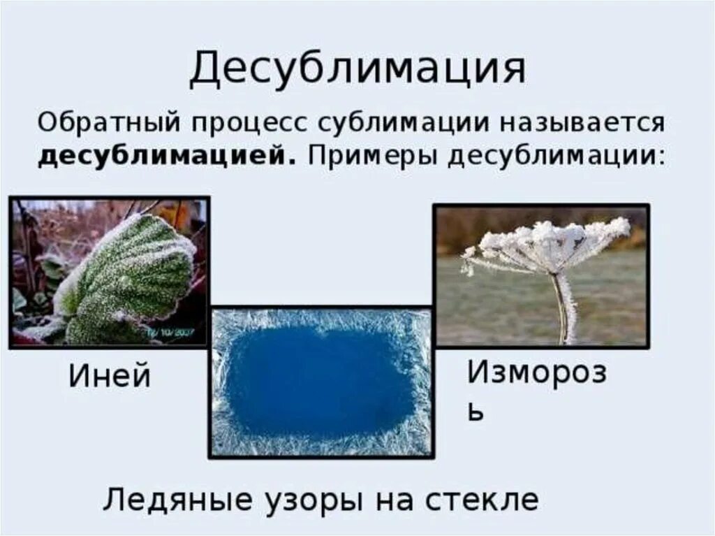 Сублимация это в физике. Десублимация примеры. примеры сублимации в физике. примеры сублимации и десублимации в физике. сублимация физика примеры.