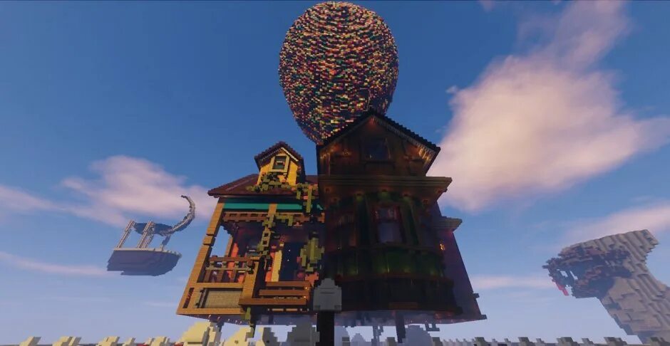 Небесный замок лапута майнкрафт. Постройки на летающих островах. Летающий остров майнкрафт. Остров в майнкрафте. Летающие домики майнкрафт.