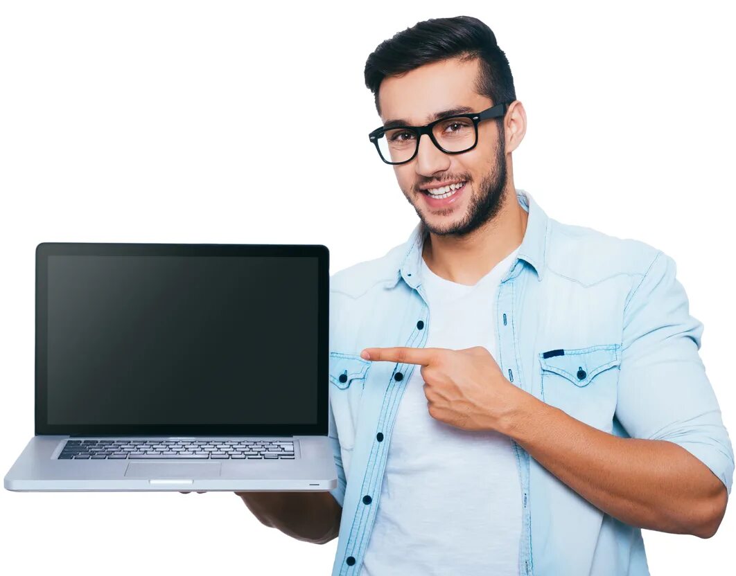 A computer can carry. Ноутбук руки. Мужчина показывает ноутбук. Мужчина с ноутбуком на белом фоне. Мужчина держит ноутбук.