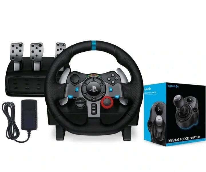 Руль Logitech DrivingForce G29 PS4 ПК + МЕХАНИЗМ КПП - купить в интернет-магазин