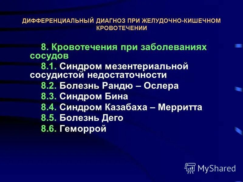 Желудочное кровотечение диагностика