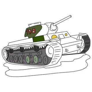Как нарисовать новогодний танк