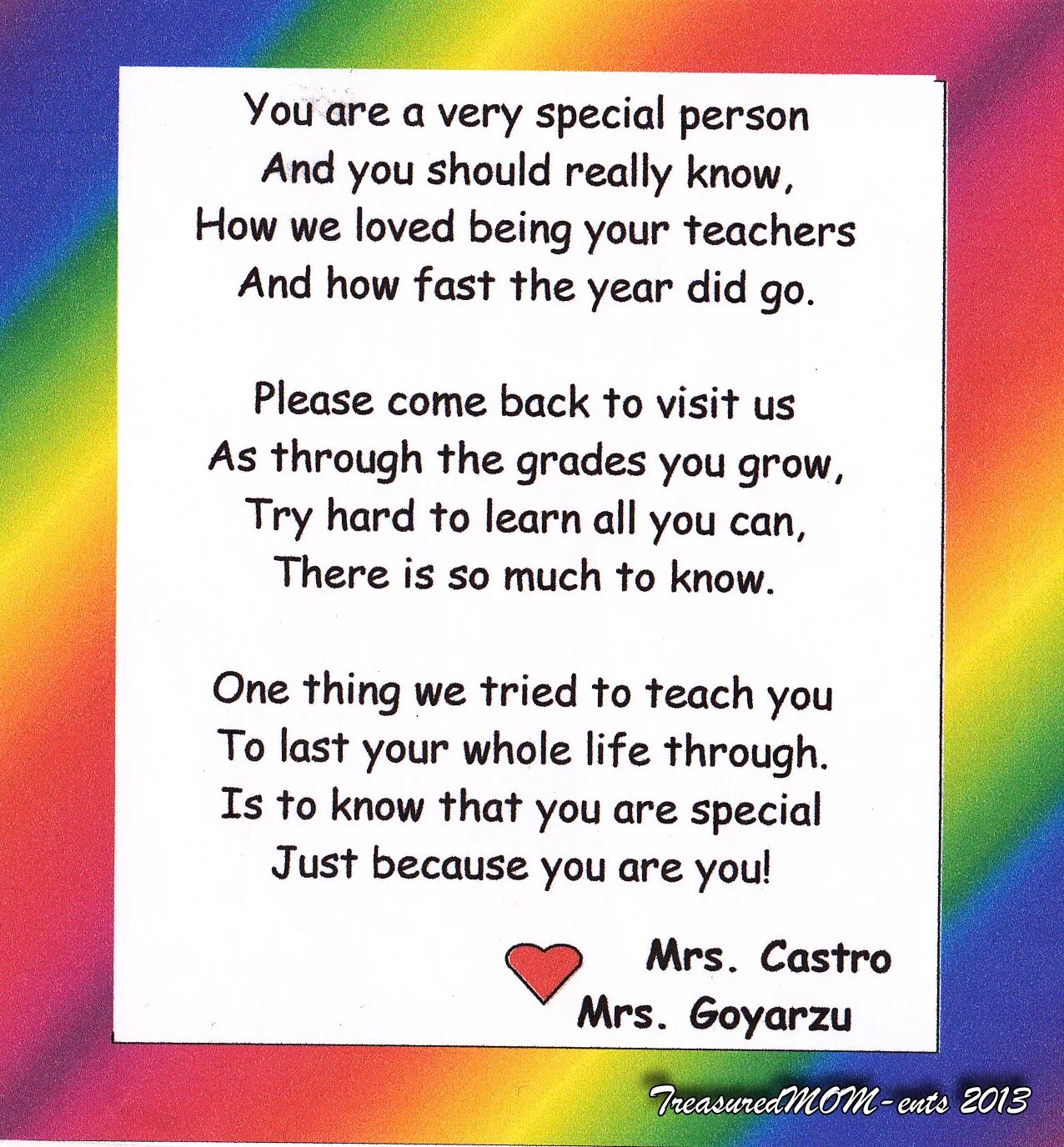 Teacher poem