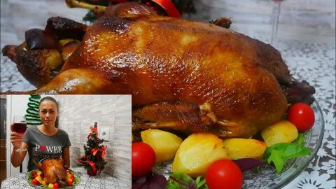 Рецепт сочной утки с яблоками