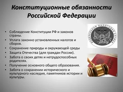 Обязанности граждан перед государством и обществом