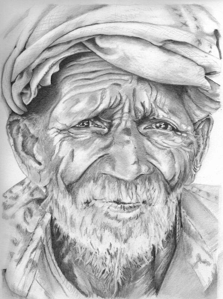 Старый дедушка рисунок. Старик рисунок. Портрет Деда. Старик карандашом. Старик набросок.