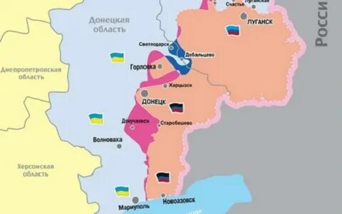 Показать карту лнр и днр сегодня