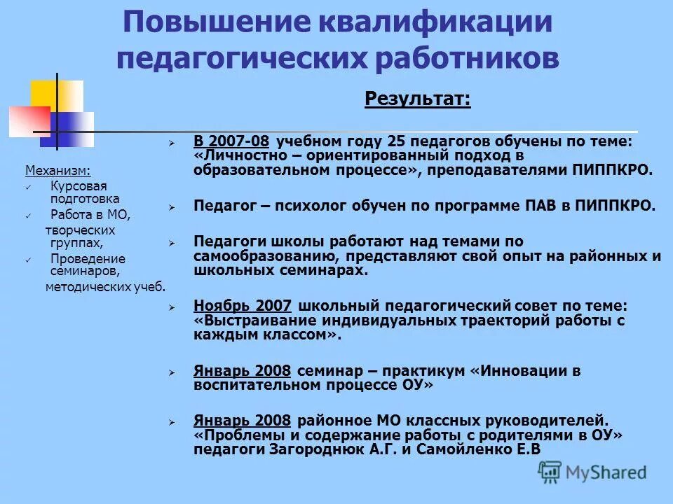 Программа обучения классного руководителя. Программа обучения классного руководителя