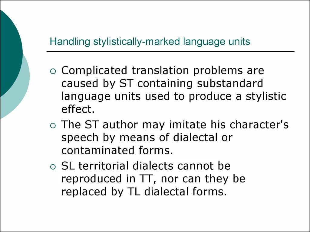 Language units