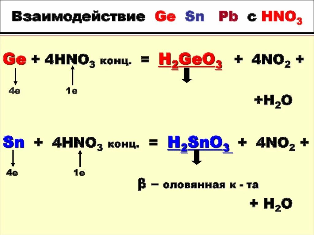 SN hno3 конц. PB hno3 конц. Ge hno3 конц. SN hno3 конц h2sno3.