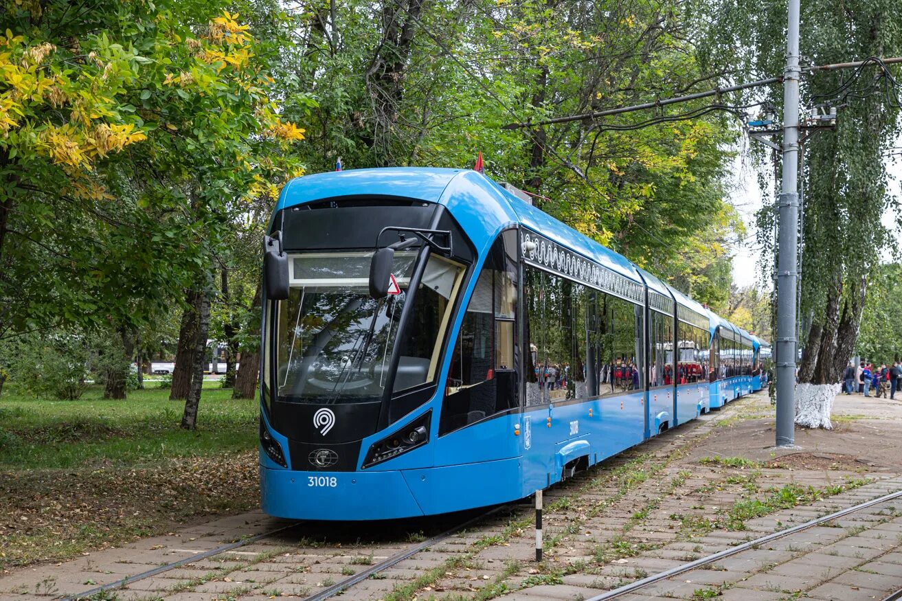 Поездка на трамвае витязь-Москва 2021 по маршруту № 6 бортовой № 31417. #витязьМ