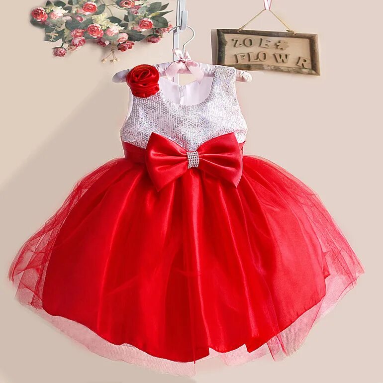Праздничное платье для девочки 1 год. Нарядное платье для девочки 2 года. Красное пышное платье для девочки. Платье детское нарядное на 1 годик. Большой туту