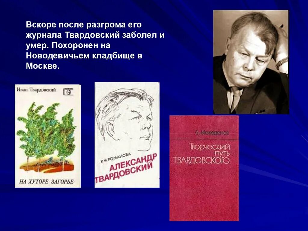 Первое произведение твардовского. Творчество Твардовского. Твардовский журнал. Творчество Твардовского для учащихся.