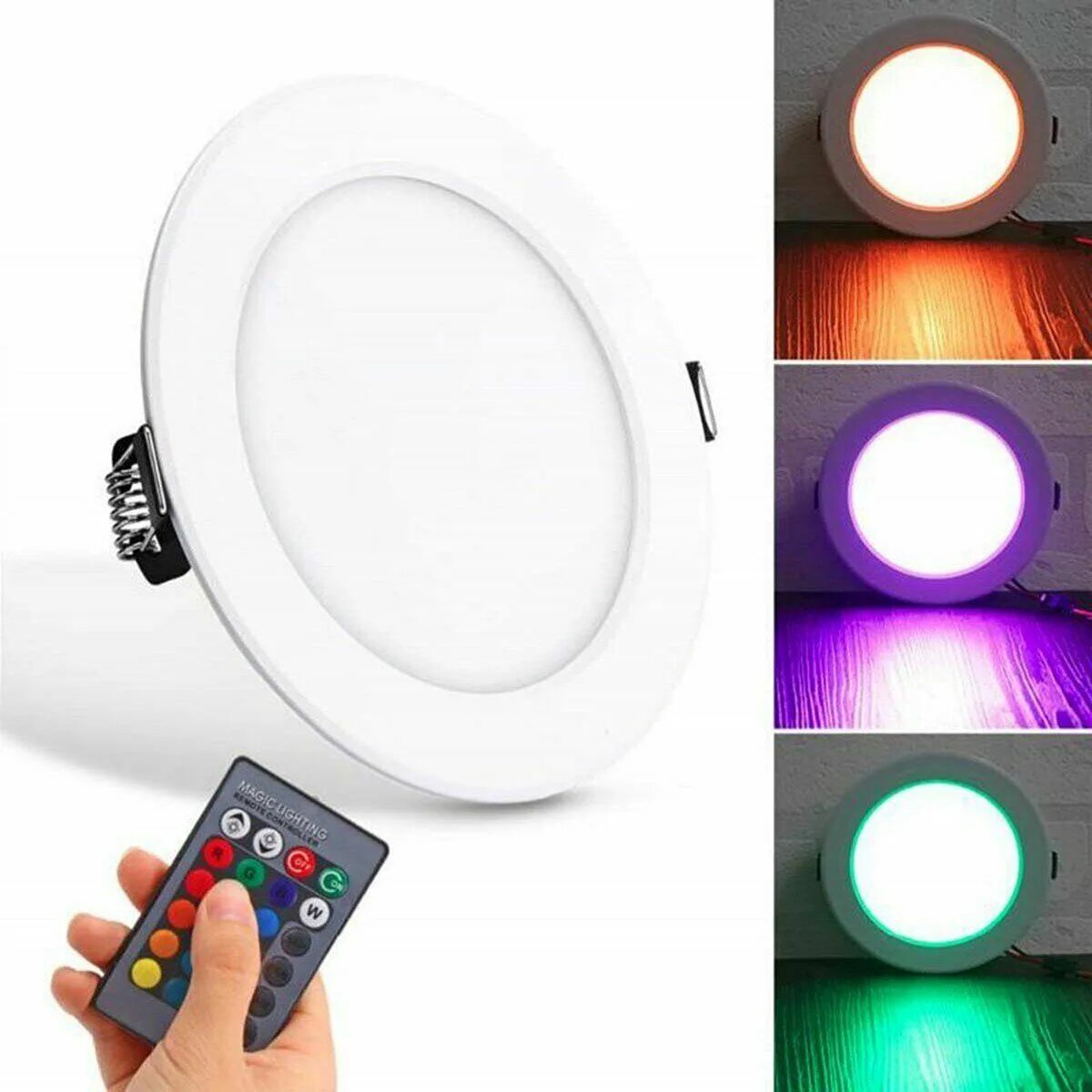 Светодиодный светильник rgb led. Светильник светодиодный ргб. встраиваемый led светильник rgb 5вт c пультом. rgb led gauss светильник. диодный ргб светильник.