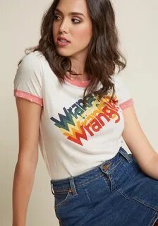 Wrangler Radiant Ringer T-Shirt in Rainbow Tshirt Quilt, Shirts For Teens, ...