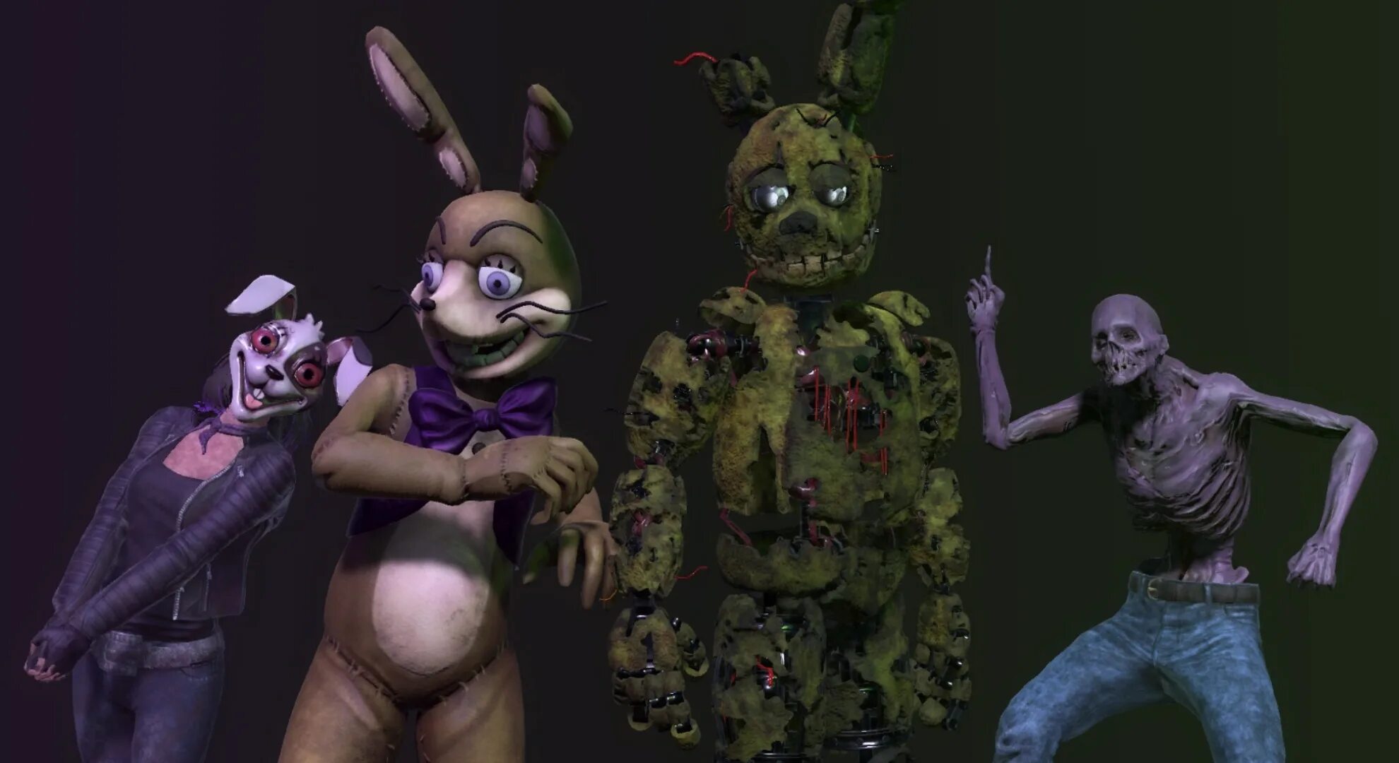 Fnaf movie afton. Монти и Бонни ФНАФ 9. СПРИНГТРАП Security Breach. ФНАФ 9. Триллер ФНАФ 9.