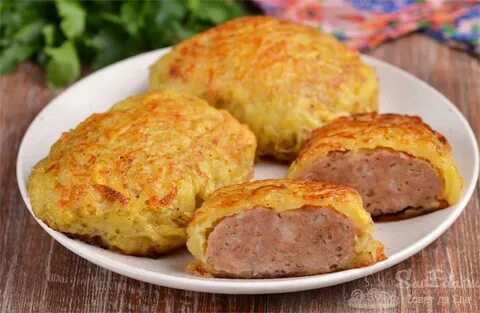 Котлеты свиные с картошкой