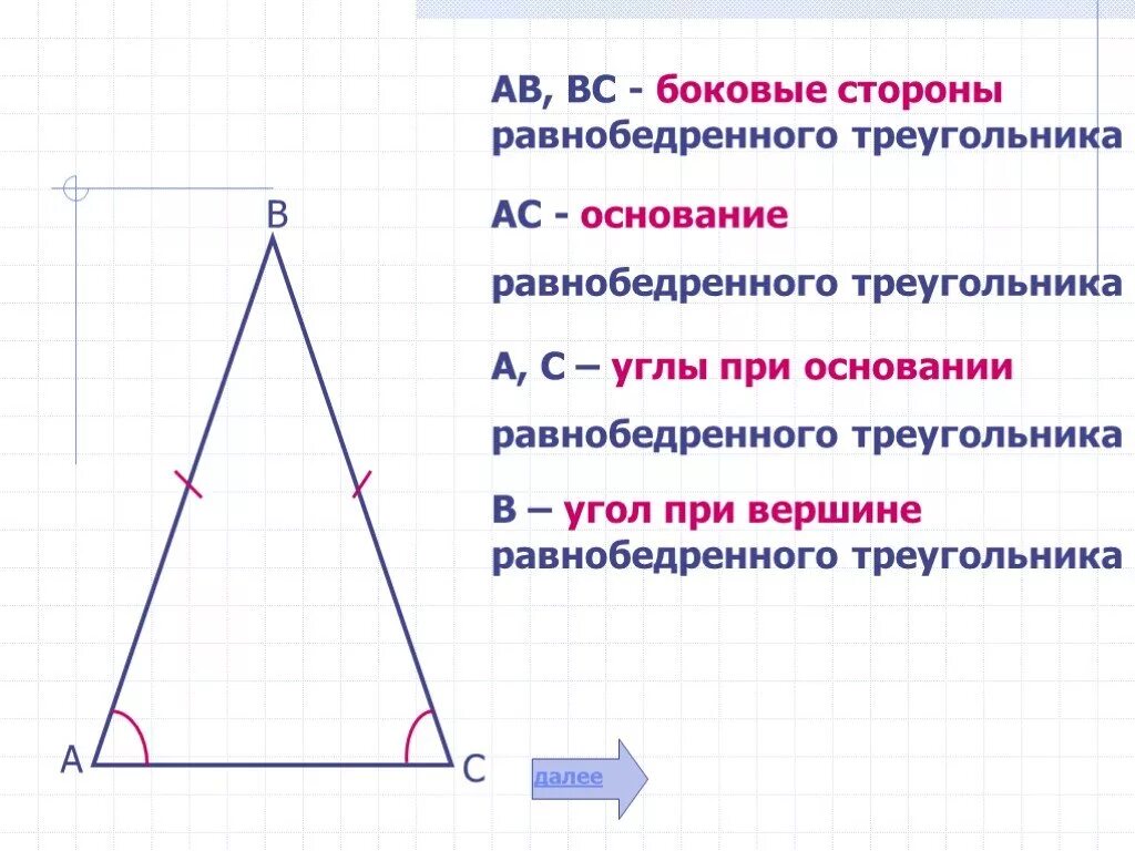Углы основания равнобедренного треугольника. Боковая сторона равнобедренного треугольника. Ьоковая сторона равнобедренного треугольникк. Равнобедренный треугольникт Быковая сторо.