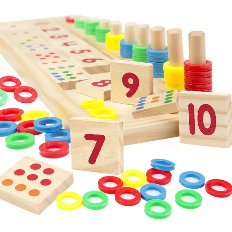 Математический набор «счет и цифры» viga Toys. Деревянные игрушки для детей. Игрушка деревянная развивающая. Развивающие игрушки Монтессори.