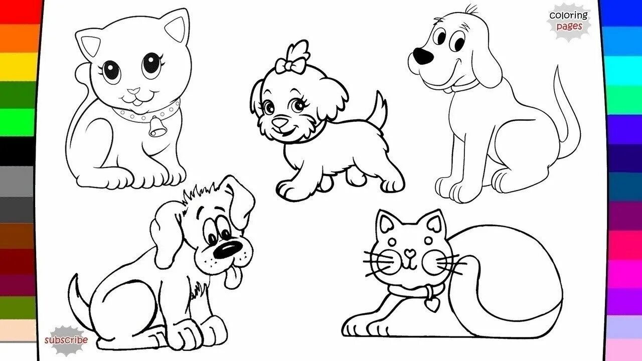 Кошечки собачки рисовать. Раскраска кошечки собачки. Раскраска "собаки". Рисунок кошки и собаки для детей. Раскраска "котята и щенята".