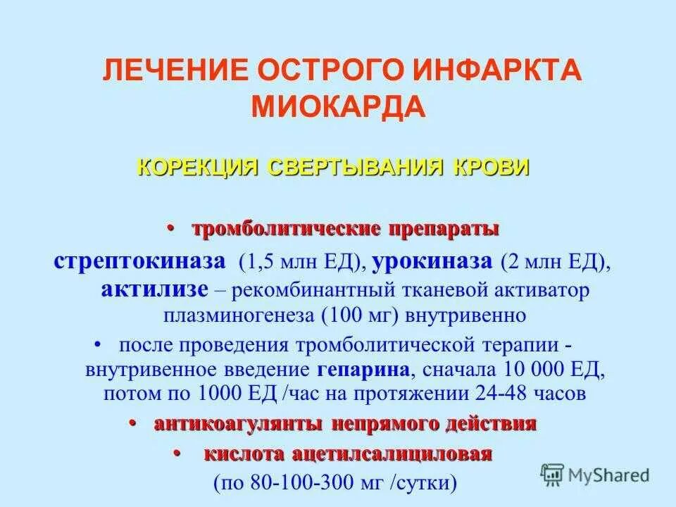 Терапия после острого