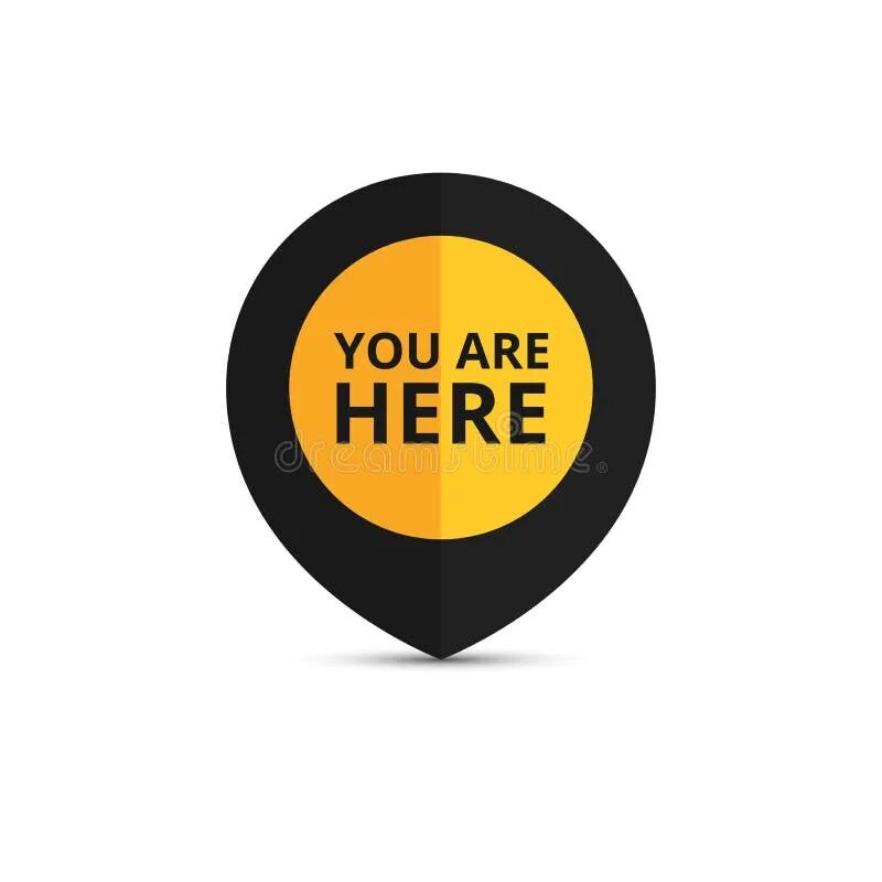 You are here tag. You are here sign.