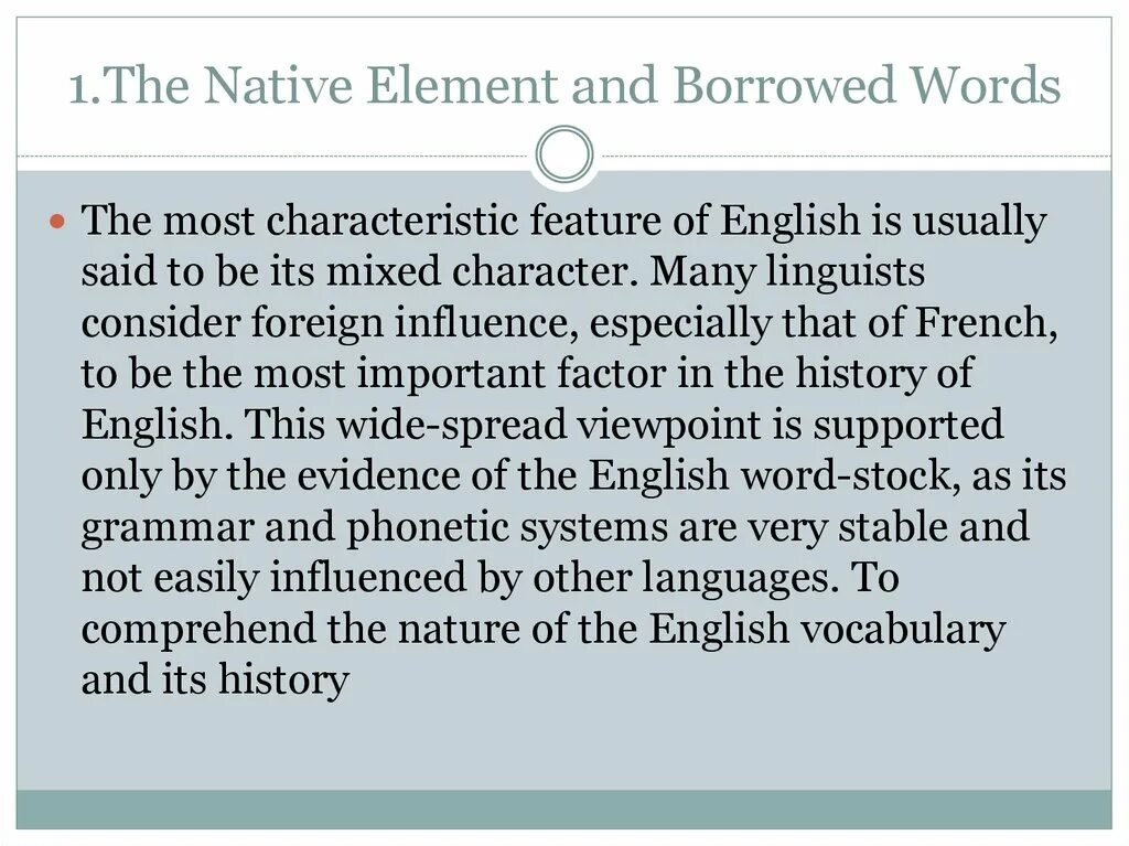 Characteristic feature. Native and Borrowed Words. Borrowed and native English Words. Native Words. Native and Borrowed Words examples.
