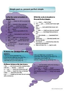 Present perfect past simple exercises
