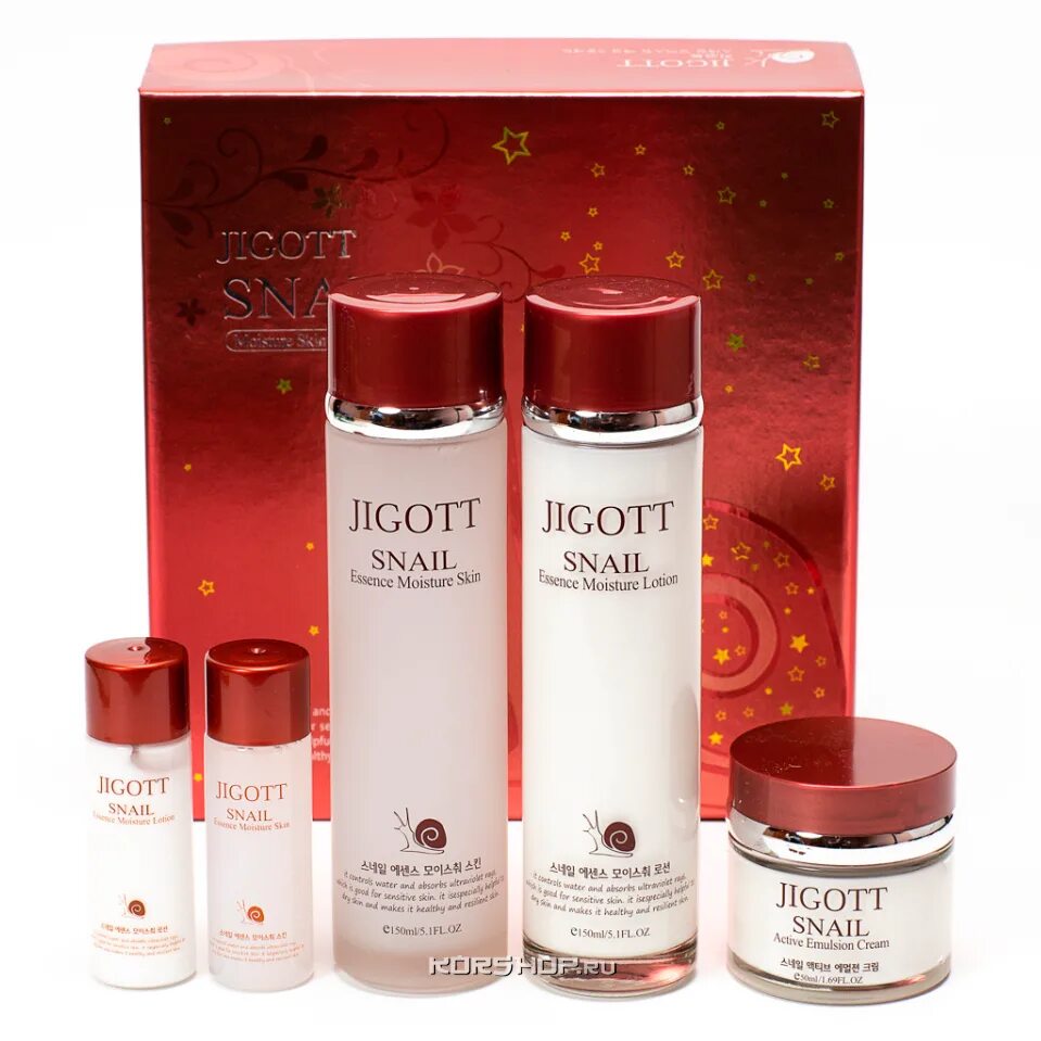 Jigott Snail Essence Moisture Skin Care 3 Set.. Набор увлажняющий Jigott Essence Moisture Skin Care 3 Set. Snail Moisture Skin Care 3set Ташкент. Набор Jigott с муцином улитки для лица.