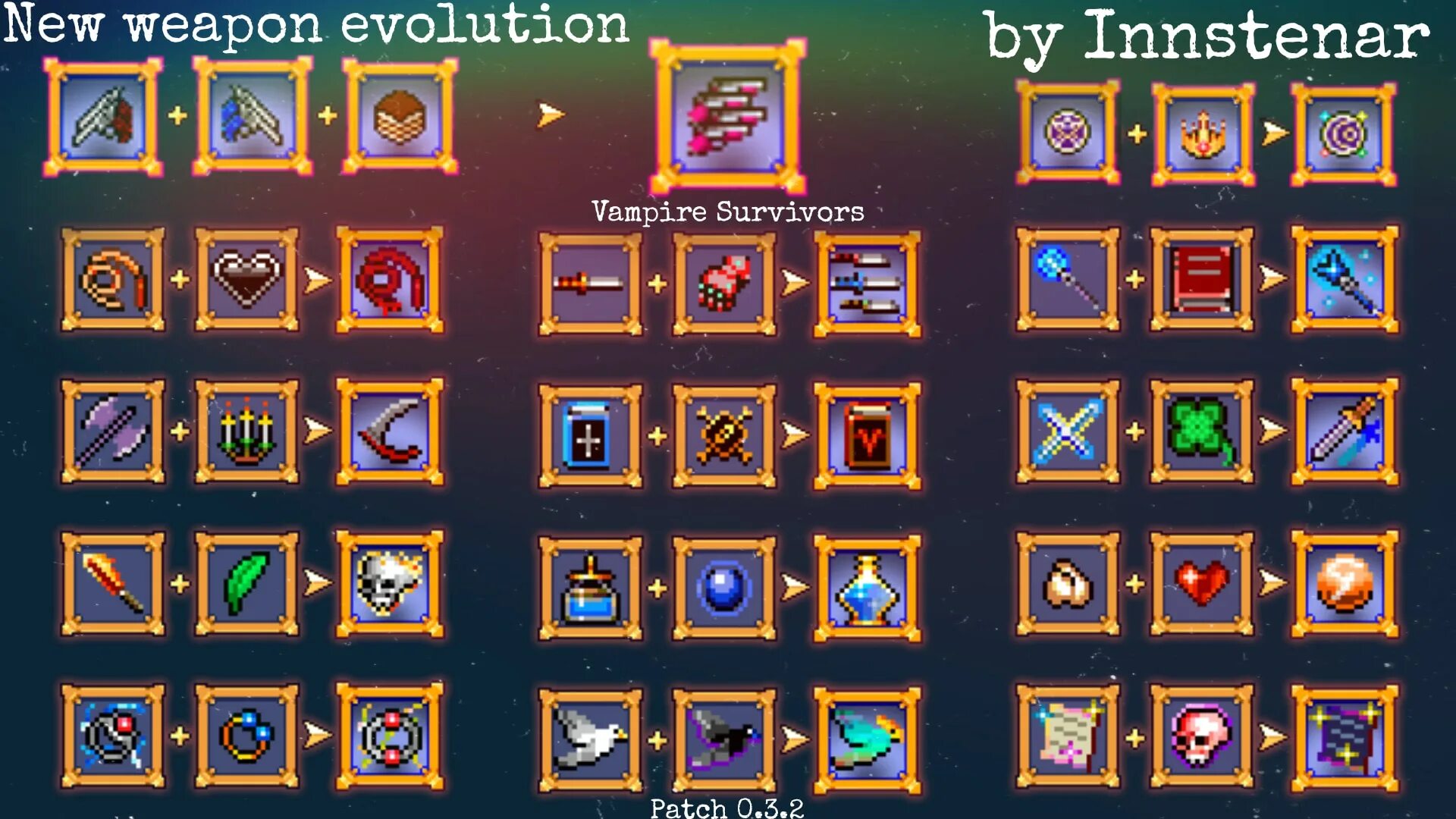 Weapon Evolution Vampire Survivors. Vampire Survivors билды. Комбо Vampire Survivors Combo. Vampire Survivor Evolution. Вампайр сурвайвал эволюции