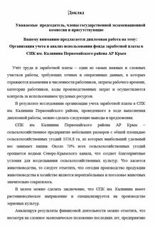 Доклад пример работы
