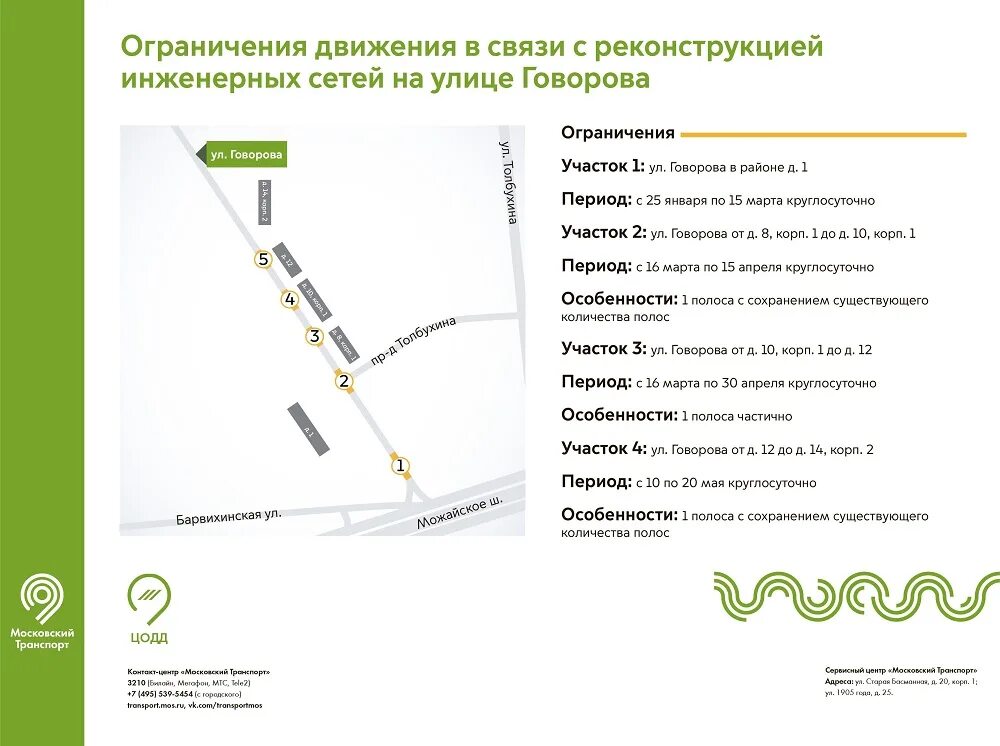 Движение в ограниченных проездах