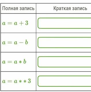A a 7 краткая запись
