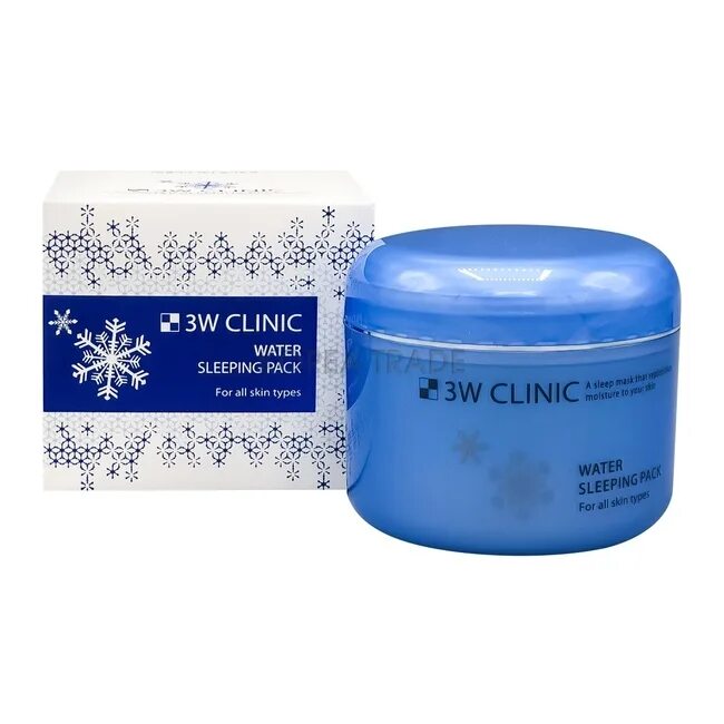 Ночная маска для увлажнения кожи 3w Clinic Water sleeping Pack. Ночная маска увлажняющая для сухой кожи 100мл. 3w Clinic Water sleeping Pack. 3w Clinic маска ночная 100 мл. 3w Clinic увлажняющая ночная маска для лица. Ночная маска корея