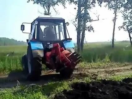 Вспашка плугом мтз 82