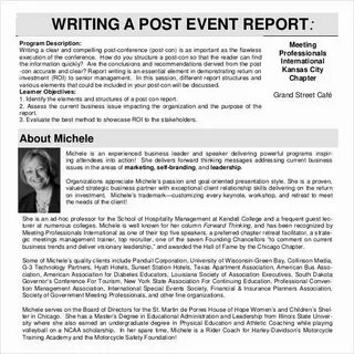 Events report
