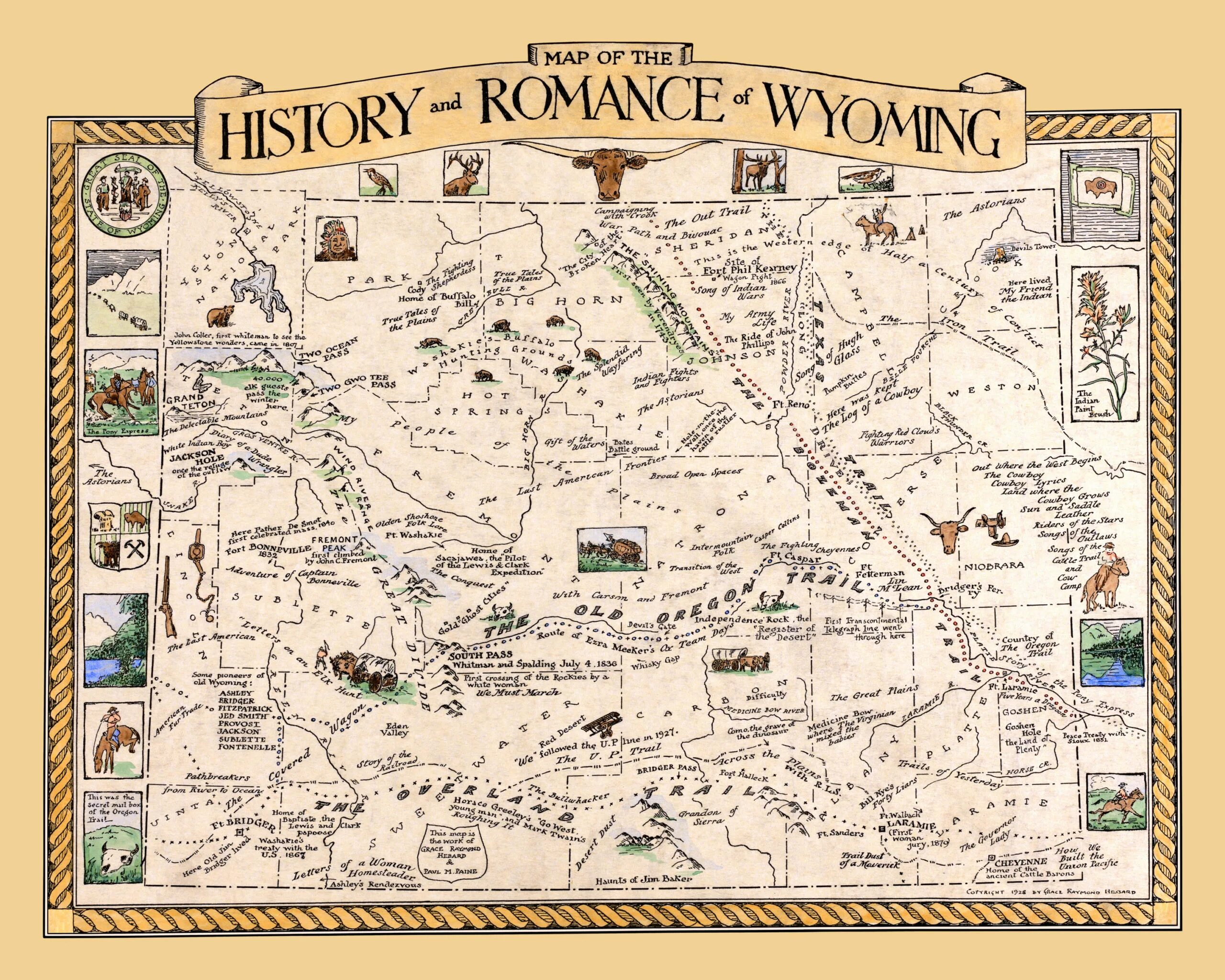 The History Map. History или the History. History on the Map. Wyoming Map.
