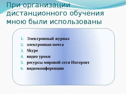 Карта урока для дистанционного обучения