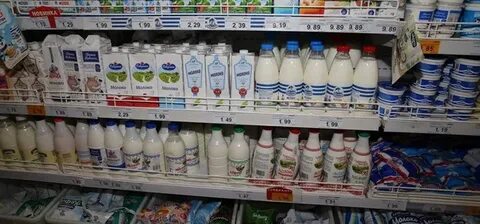 В магазине разное молоко какое молоко