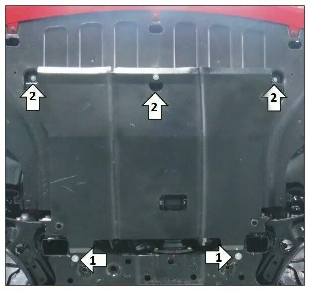 Защита картера и КПП Motodor для Вольво S40 2004-2012, сталь 2мм, арт: MO.70747-