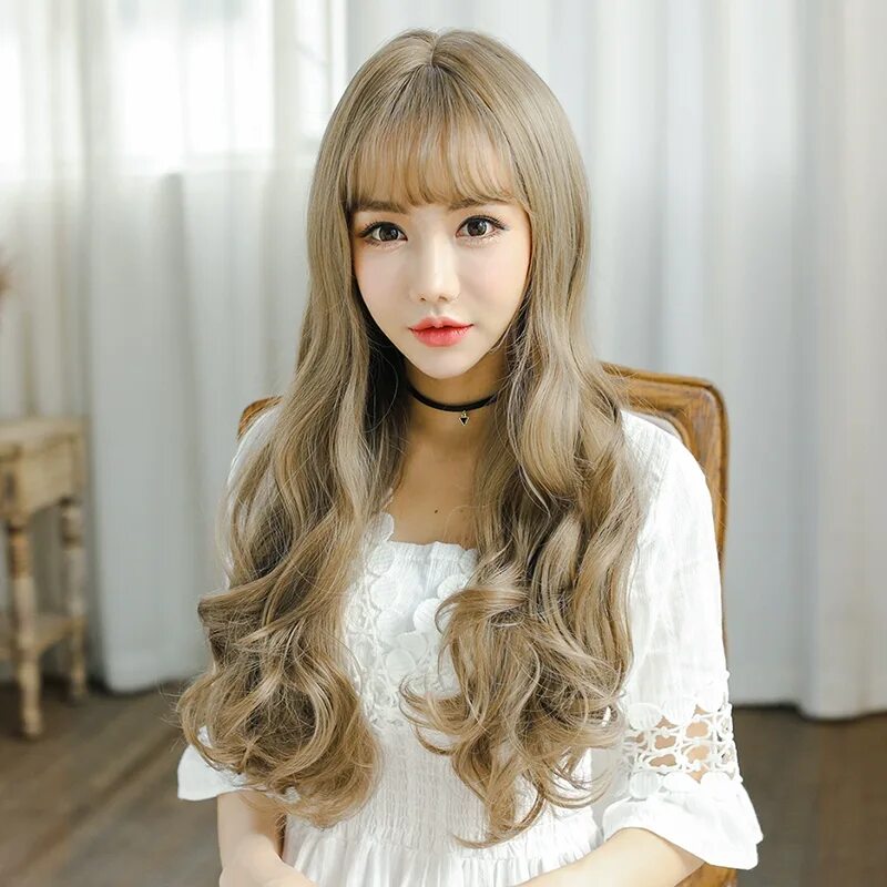 Hot sale TJCOS Bob Style Women Dark Black Synthetic Straight Neat Bangs Short Ha