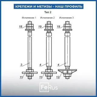 Фундаментные болты чертеж