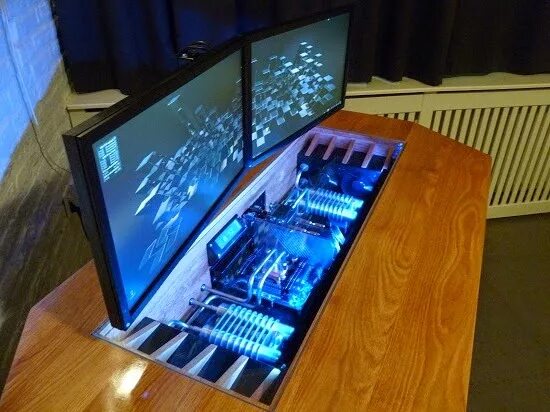 Пк в столе. Хайпер пс стол пк. Комп в столе. Игровой стол грей 9 bms. Компьютеры встроенные в стол.