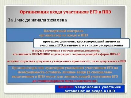Когда осуществляется допуск участников экзамена в ппэ